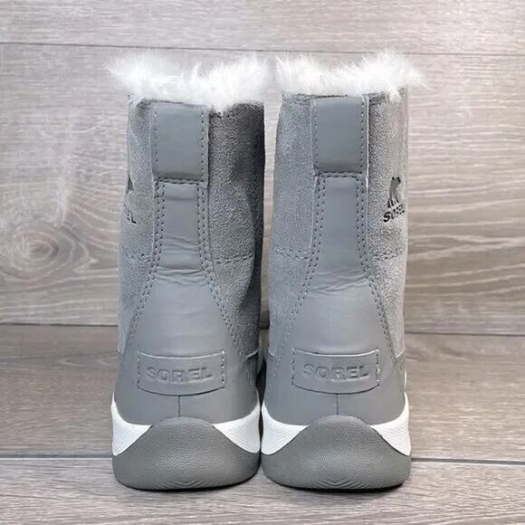 Sorel Youth Whitney II Joan Lace Quarry Suede Little Girl Sz 2 Winter Boots - Picture 3 of 4